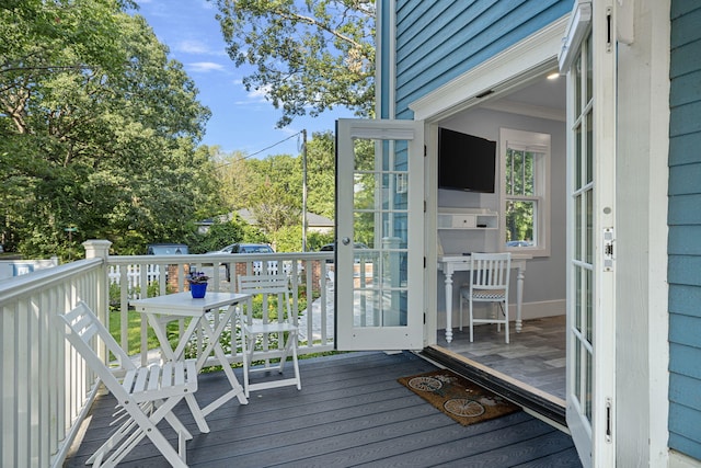 view of wooden deck