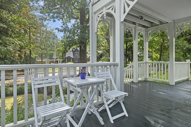 view of wooden terrace