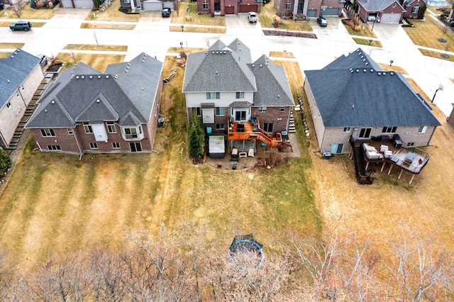 birds eye view of property featuring a residential view