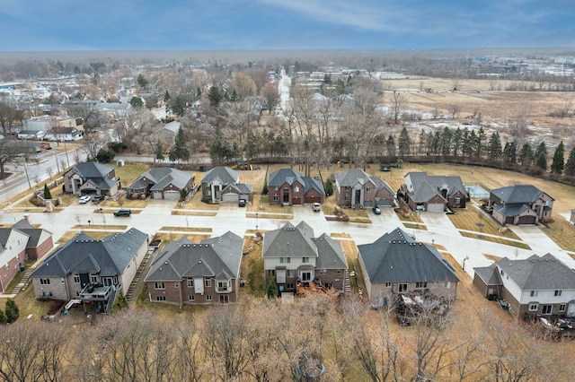 drone / aerial view with a residential view