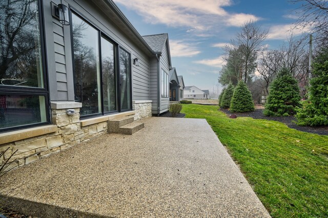 view of yard featuring a patio