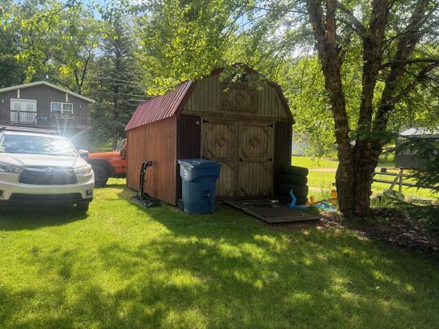 view of shed