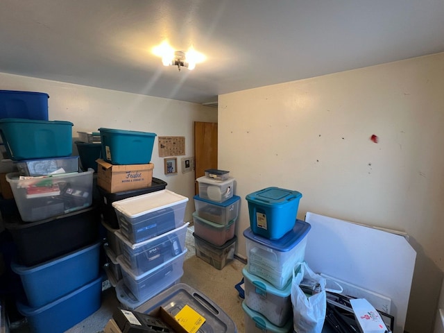 view of storage area