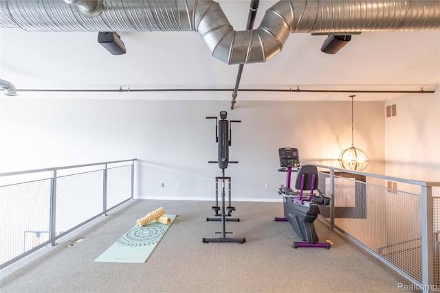 100 N Center St Unit 302, Royal Oak, MI 48067 - workout room featuring baseboards and carpet