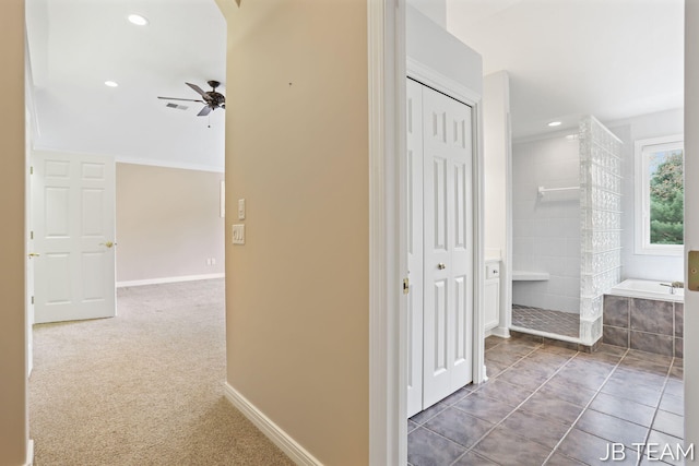 6579 Partridge Ln, Holland, MI 49423 - corridor with recessed lighting and baseboards