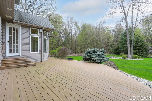 6579 Partridge Ln, Holland, MI 49423 - deck featuring a lawn