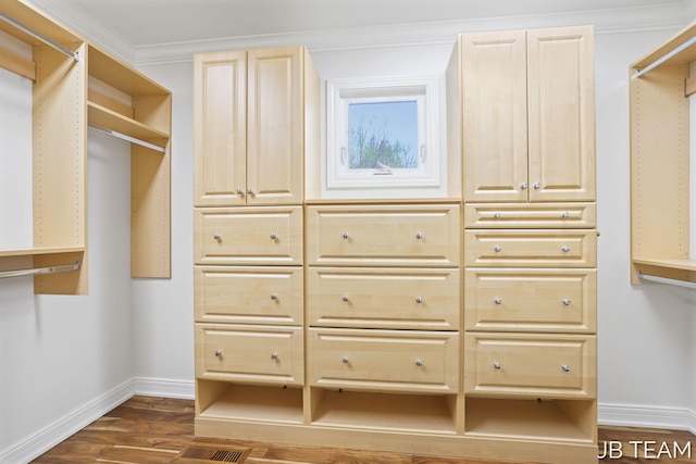 6579 Partridge Ln, Holland, MI 49423 - spacious closet featuring dark wood-style floors