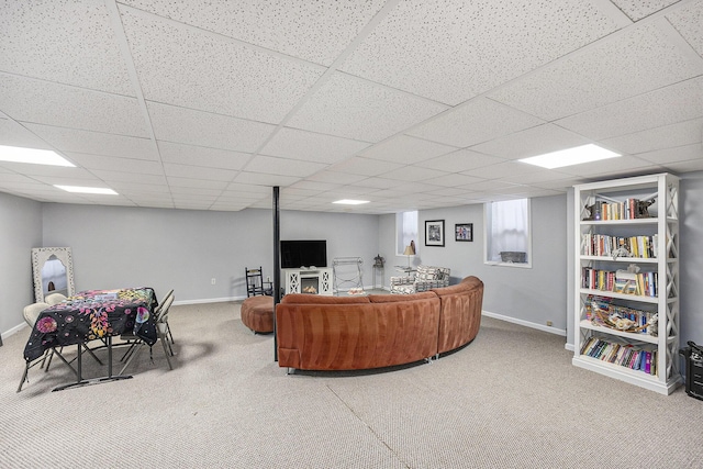 23930 Greenglen Ct, Franklin, MI 48025 - living area with baseboards and carpet floors