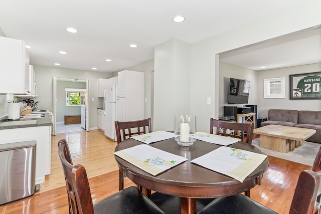 537 Andresen Ct, Hazel Park, MI 48030 - dining room with recessed lighting and light wood-type flooring