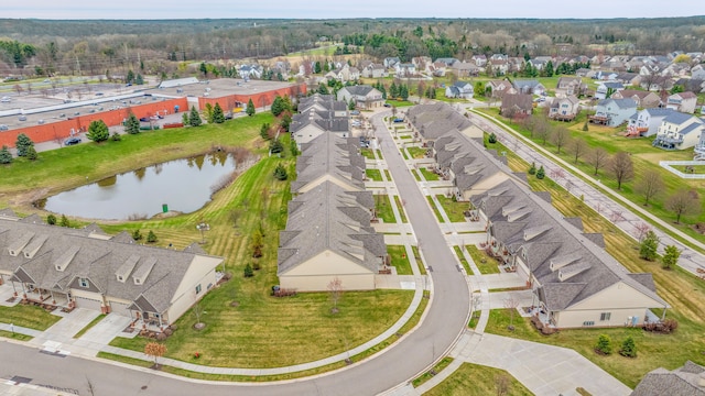 259 Victoria Dr, Dexter, MI 48130 - birds eye view of property with a water view and a residential view