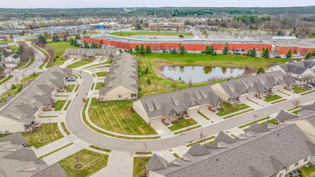 259 Victoria Dr, Dexter, MI 48130 - bird's eye view with a water view and a residential view