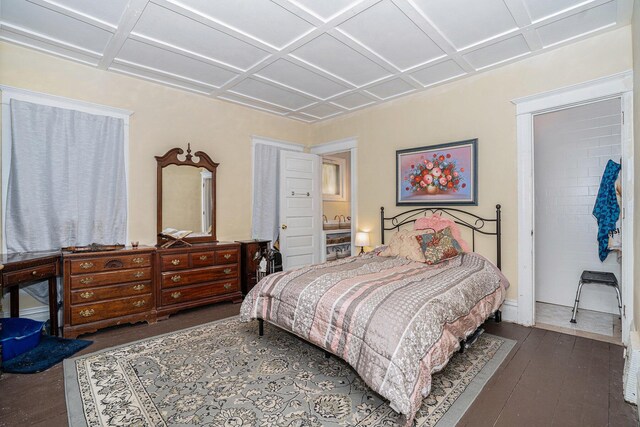 28 Orchard Pl, Battle Creek, MI 49017 - bedroom featuring coffered ceiling and wood-type flooring