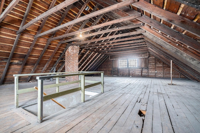 28 Orchard Pl, Battle Creek, MI 49017 - unfinished attic featuring an upstairs landing