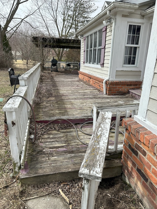 view of wooden terrace