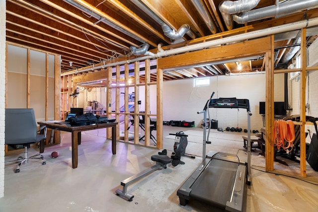 view of workout area