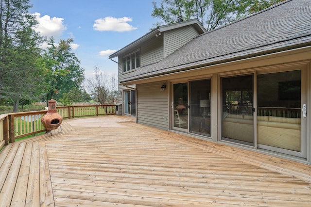 9247 Schrepfer Rd, Howell, MI 48855 - view of wooden deck