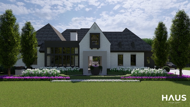 1644 Vista Dr, Oakland, MI 48363 - view of front of home featuring brick siding and a front lawn