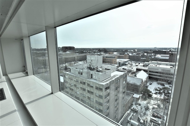 balcony featuring a city view