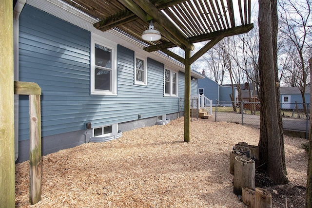 exterior space with fence