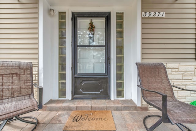 view of doorway to property