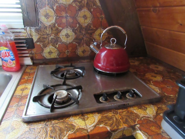 5892 Woodland Dr, Lake, MI 48632 - interior details with stainless steel gas cooktop