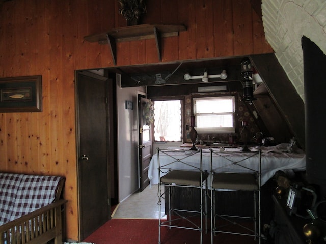 5892 Woodland Dr, Lake, MI 48632 - interior space with wood walls