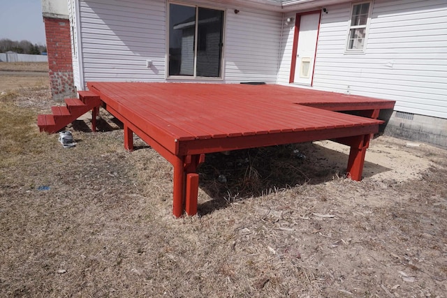 1758 Manor Rd, Au Gres, MI 48703 - exterior space with a deck