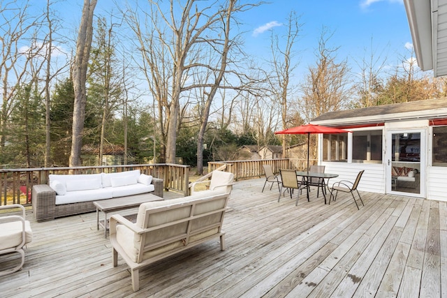 9696 Union Pier Rd, Union Pier, MI 49129 - deck with outdoor lounge area and outdoor dining area