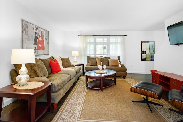 9696 Union Pier Rd, Union Pier, MI 49129 - living area featuring wood finished floors and baseboards