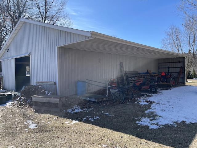 70255 51st St, Lawrence, MI 49064 - snow covered structure with an outbuilding and a carport