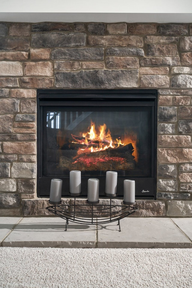 details with a fireplace