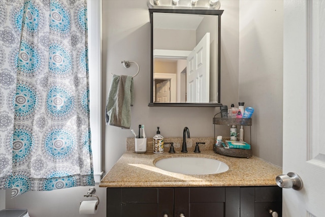 full bathroom featuring vanity