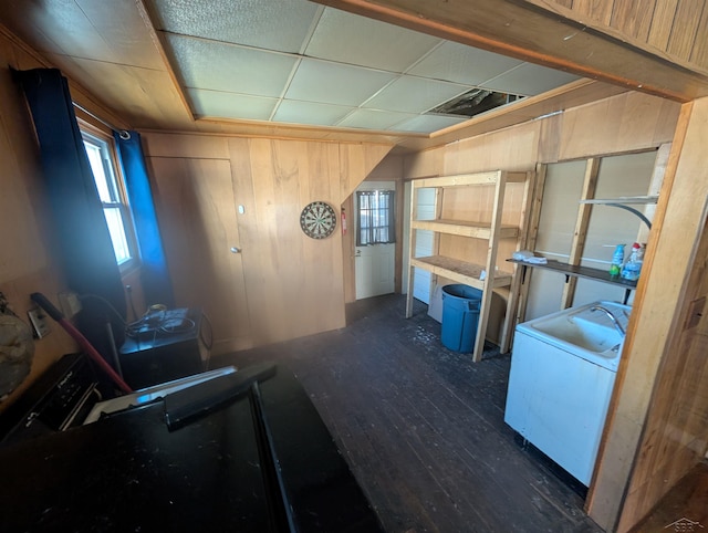 interior space featuring washer / clothes dryer and visible vents