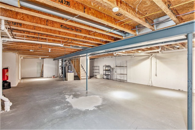 50128 Bethesda, Shelby Twp, MI 48317 - unfinished basement with stairs