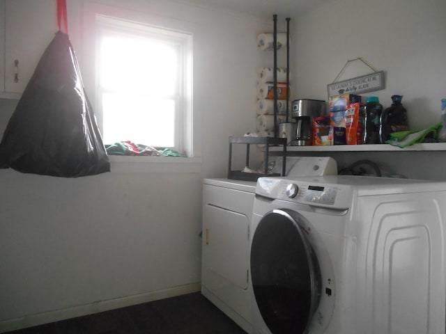 5972 Birch Run Rd, Millington, MI 48746 - washroom with washing machine and dryer