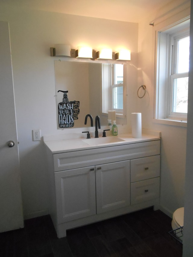 5972 Birch Run Rd, Millington, MI 48746 - bathroom featuring vanity and toilet