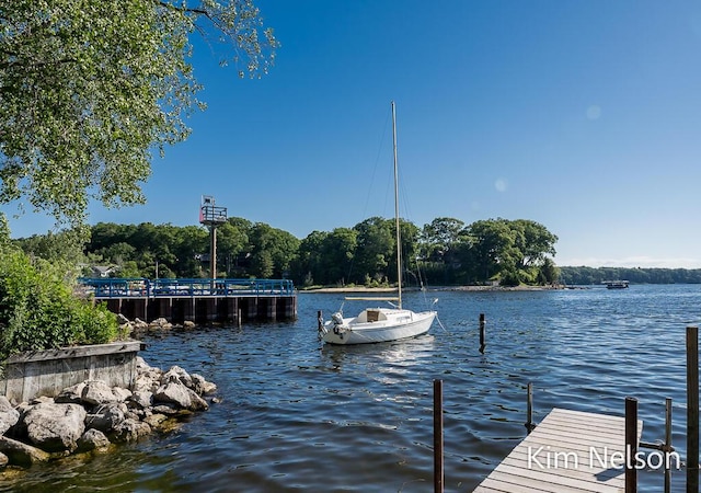 6195 Murray Rd, Whitehall, MI 49461 - view of dock featuring a water view
