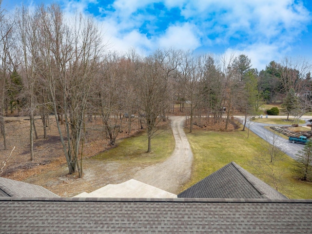 view of property's community featuring a yard