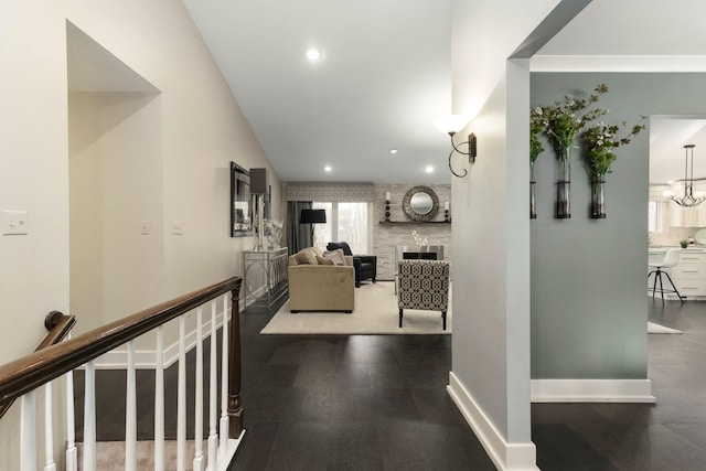 corridor with baseboards