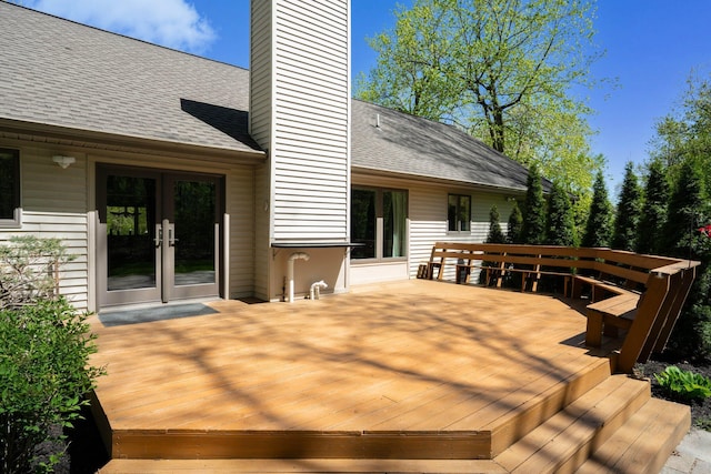 21395 Laser Ln, South Lyon, MI 48178 - wooden deck with french doors