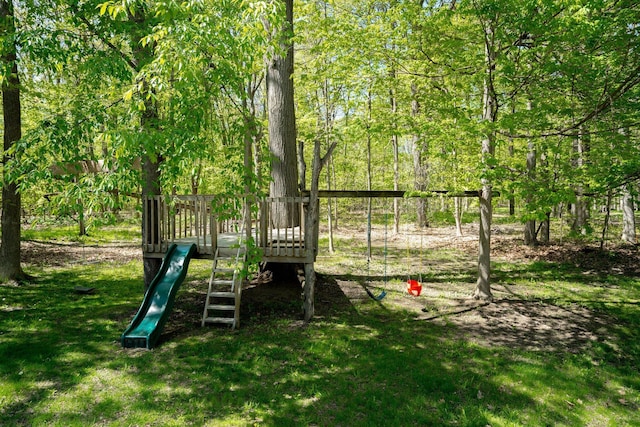 21395 Laser Ln, South Lyon, MI 48178 - view of jungle gym with a yard