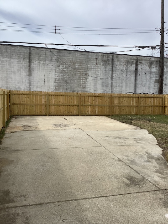 view of patio / terrace featuring fence private yard