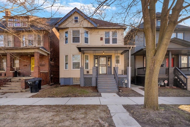 view of front of house featuring covered porch
