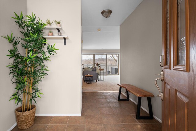 corridor with baseboards