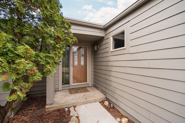 view of doorway to property