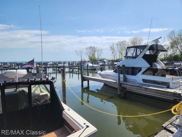 37512 Jefferson Ave Unit # 301, Harrison Township, MI 48045 - dock area with a water view