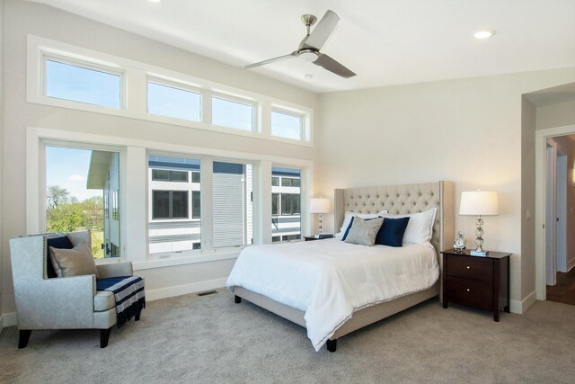 631 Fairview Ave NE Unit 3, Grand Rapids, MI 49503 - bedroom featuring visible vents, recessed lighting, baseboards, and carpet floors