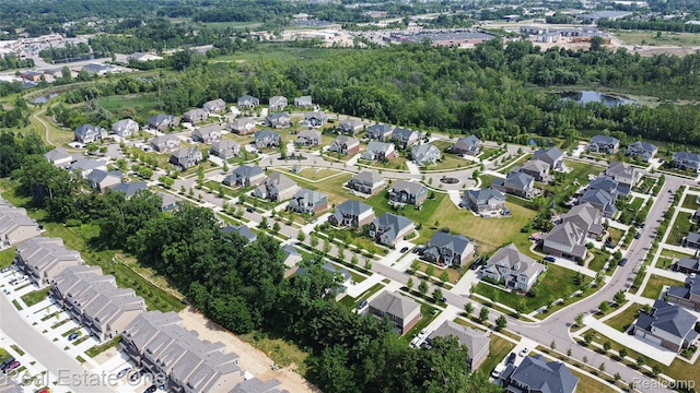 2959 Montgomery Cir, Walled Lake, MI 48390 - aerial overview of property's location featuring nearby suburban area