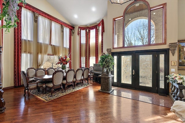 1270 John R Rd, Rochester Hills, MI 48307 - entrance foyer with high vaulted ceiling and wood finished floors