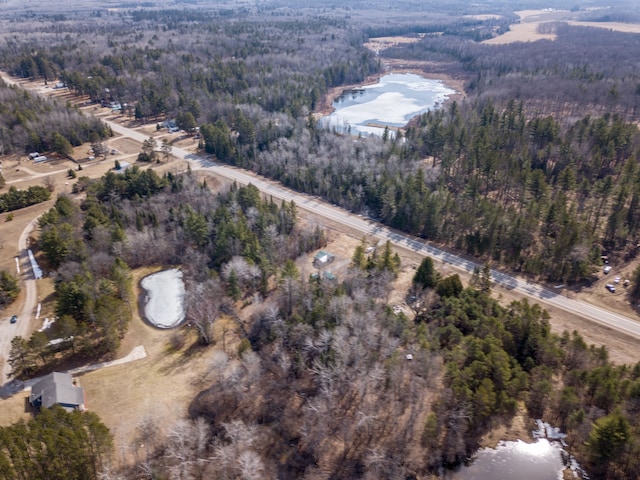 2340 Ryno Rd, Luzerne, MI 48636 - bird's eye view with a view of trees and a water view